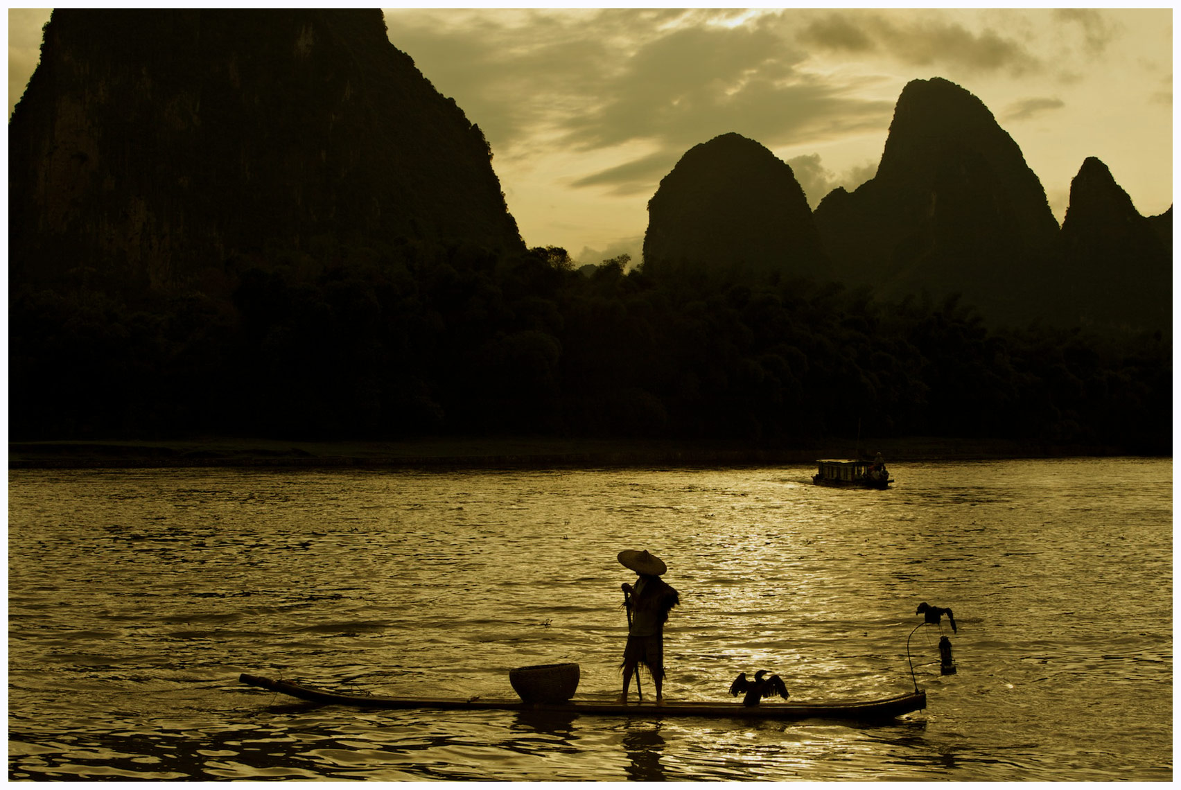 Cormorant Fisherman on the Li River near Yangshuo, China
