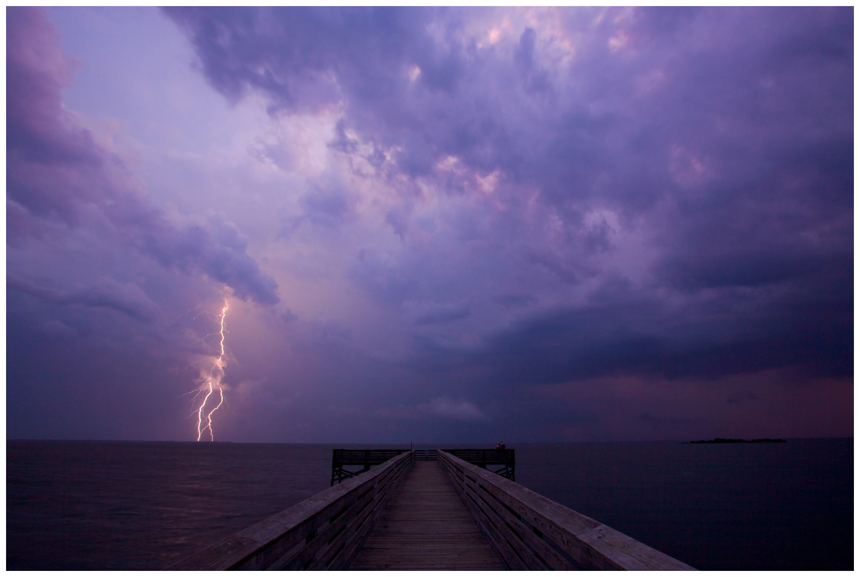 Lightning off Crystal River, Florida