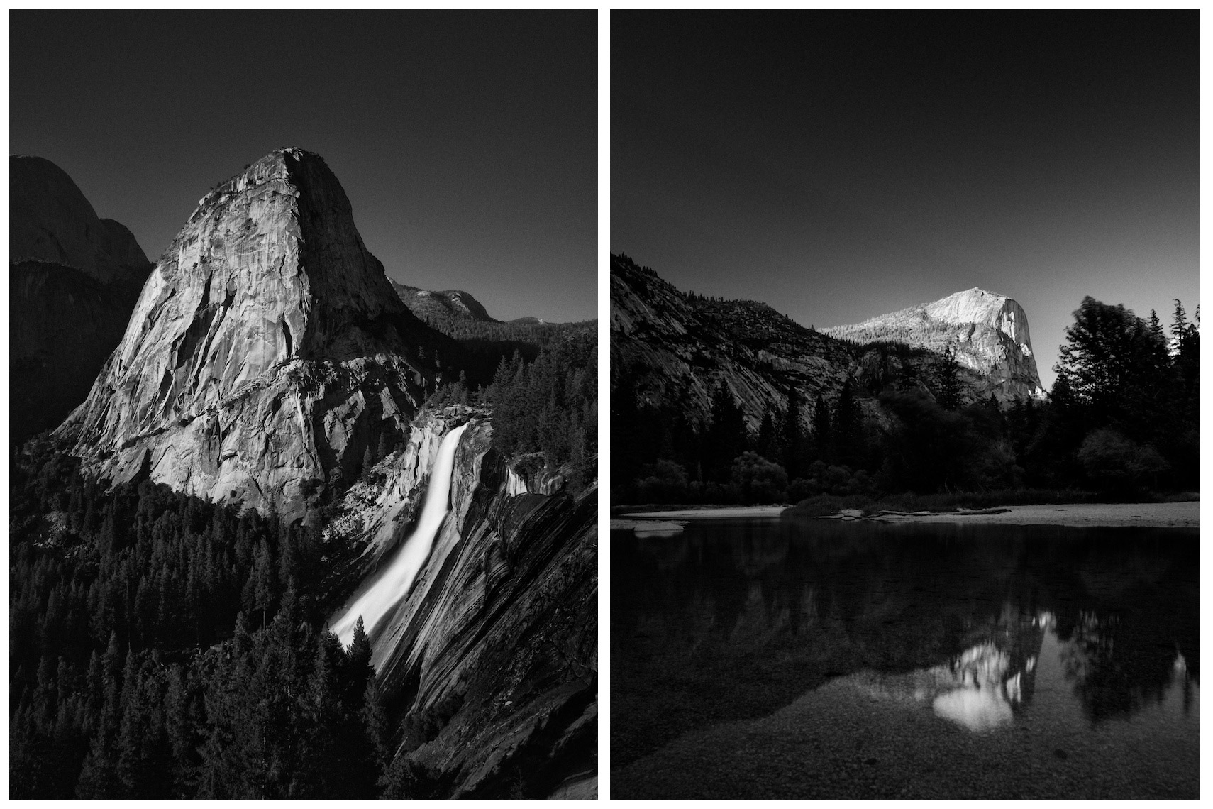 Liberty Cap and Nevada Fall | Mirror Lake and Mount Watkins | Yosemite NP